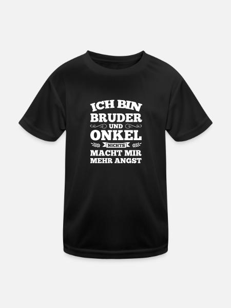 Bruder Onkel Onkels Geschenk - Kinder Funktions-T-Shirt - Schwarz - Vorne