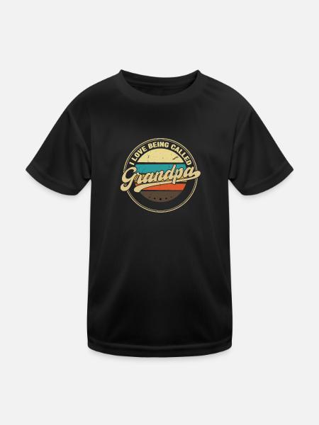 grandfather Grandpa grandad Geschenk - Kinder Funktions-T-Shirt - Schwarz - Vorne