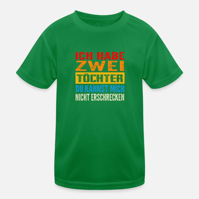 Papa 2 Töchter Töchter Geschenk Kinder Funktions-T-Shirt