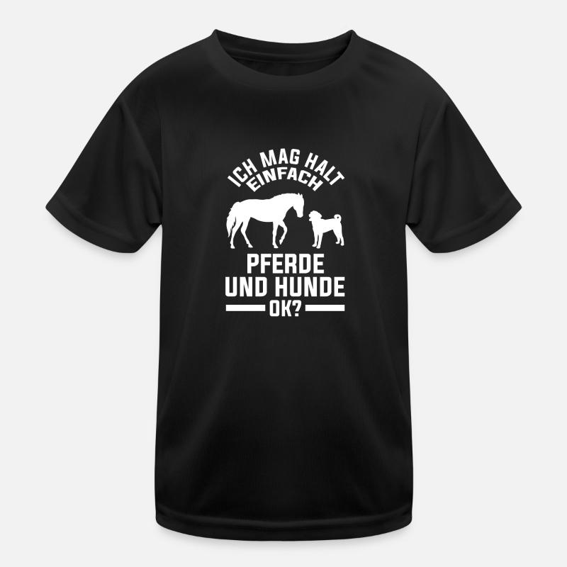 Pferd Hund Hunde Geschenk Kinder Funktions-T-Shirt