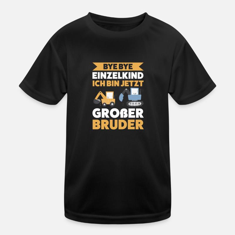Großer Bruder Bagger Geschwister Geschenk Kinder Funktions-T-Shirt