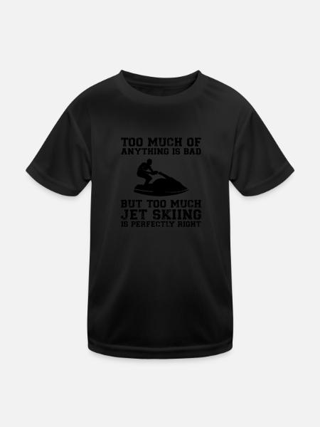 Jetski Jetskifahren Wintersport Geschenk - Kinder Funktions-T-Shirt - Schwarz - Vorne