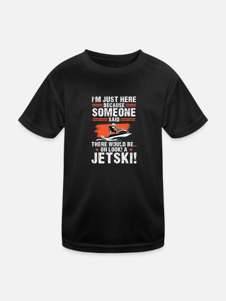 Jetski Jetskifahren Wintersport Geschenk - Kinder Funktions-T-Shirt - Schwarz - Vorne