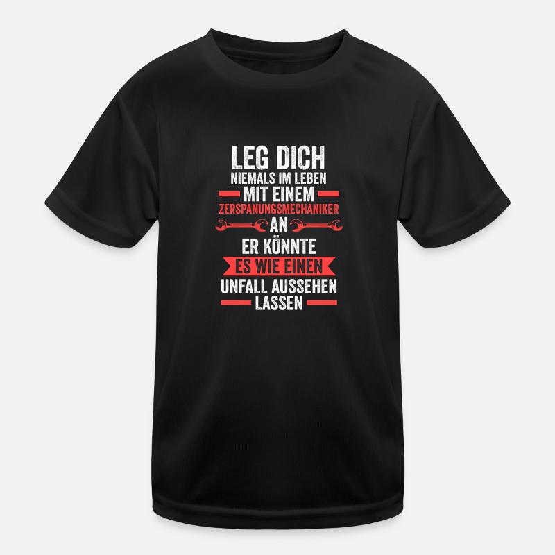 Zerspaner Beruf Dreher Geschenk Kinder Funktions-T-Shirt