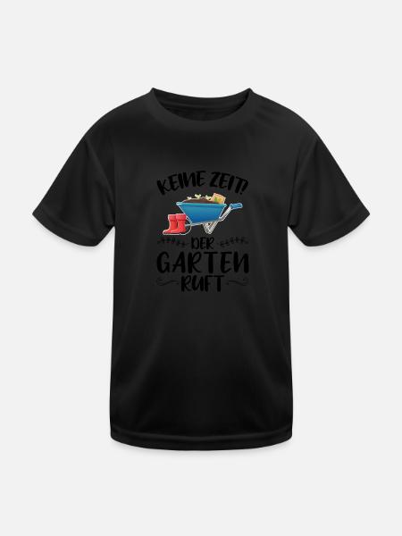 Garten Pflanze Gartenbau Geschenk - Kinder Funktions-T-Shirt - Schwarz - Vorne
