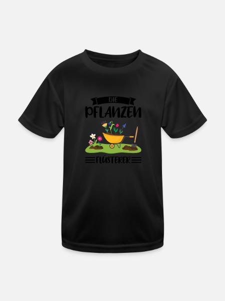 Garten Pflanze Gartenarbeit Geschenk - Kinder Funktions-T-Shirt - Schwarz - Vorne
