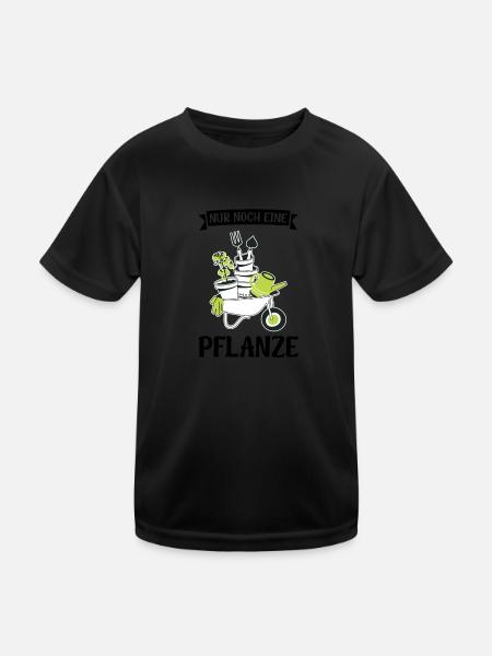 Garten Pflanze Gartenarbeit Geschenk - Kinder Funktions-T-Shirt - Schwarz - Vorne