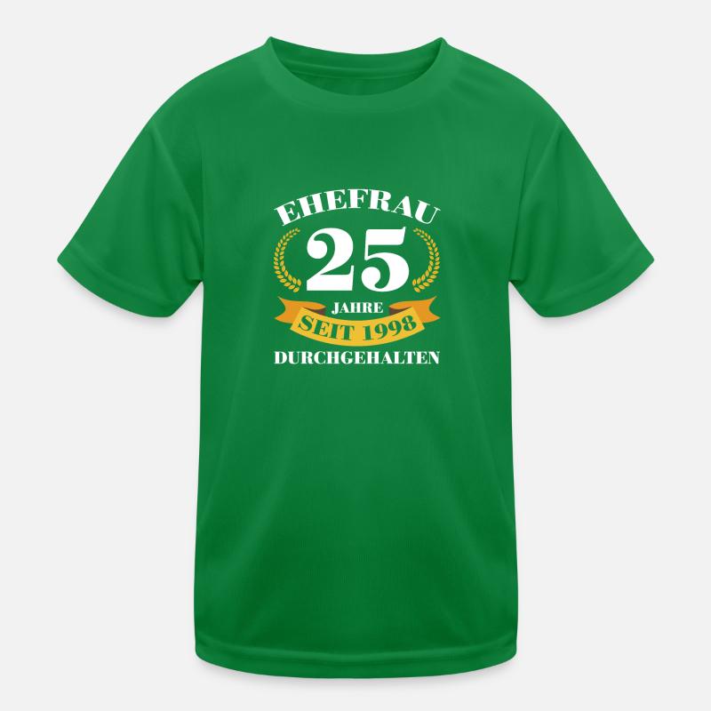 25. Hochzeitstag Ehefrau Silberhochzeit Geschenk Kinder Funktions-T-Shirt