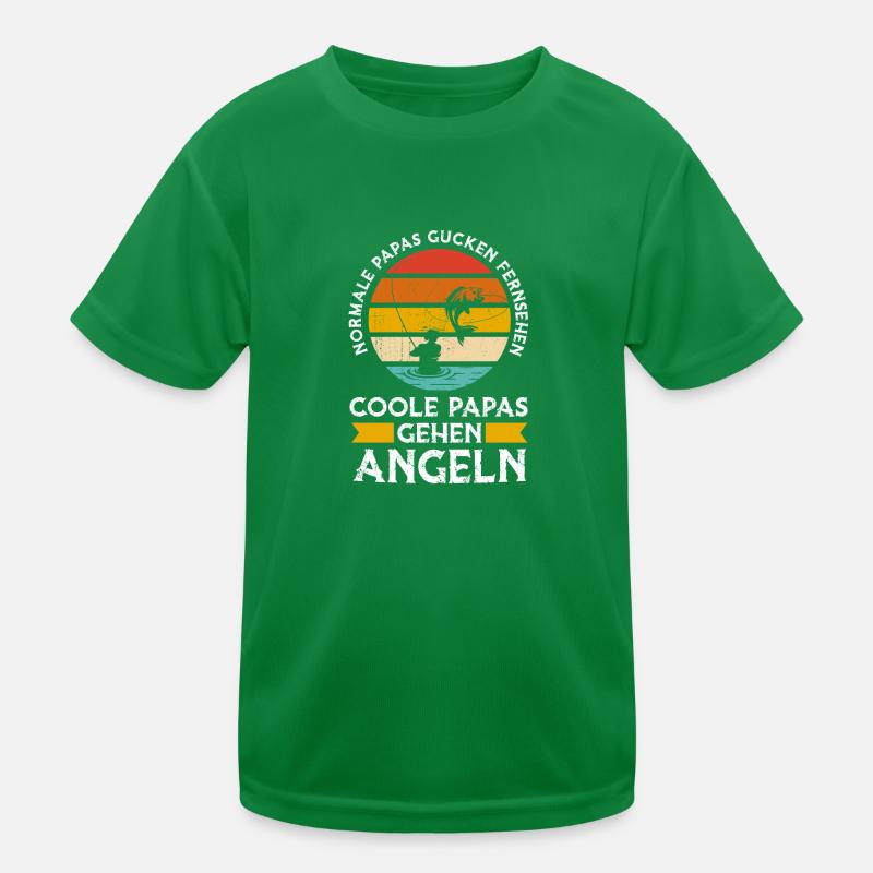 Angler Opa Großvater Geschenk Kinder Funktions-T-Shirt