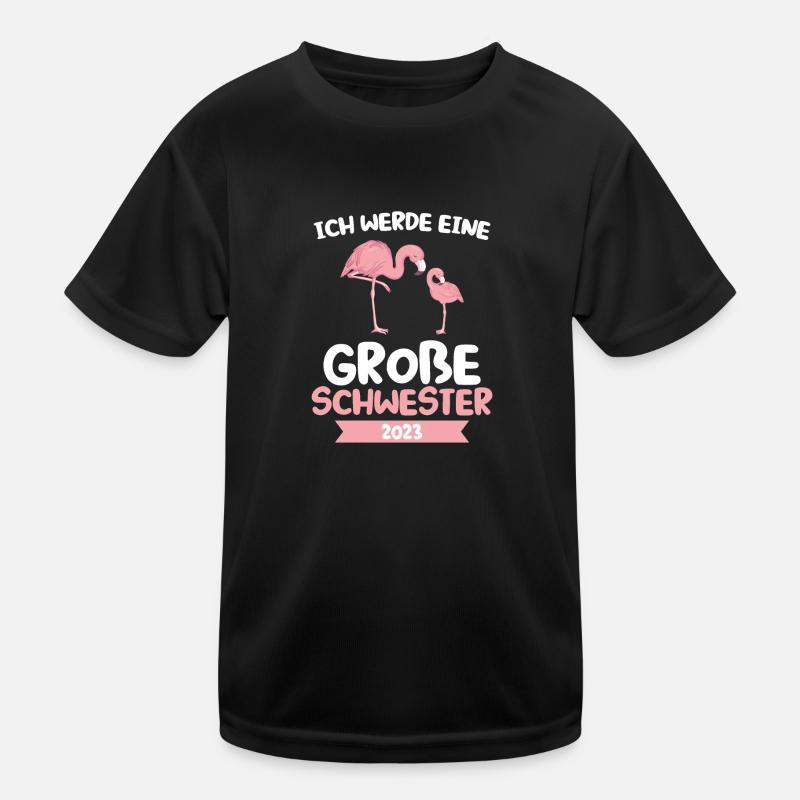 Große Schwester Flamingo Grosse Schwester Geschenk Kinder Funktions-T-Shirt