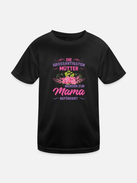 Mutter Mama Tochter Geschenk - Kinder Funktions-T-Shirt - Schwarz - Vorne
