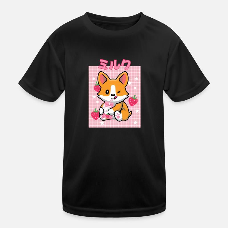 Cottagecore Ästhetisch Otaku Anime Japanisch Milch Kinder Funktions-T-Shirt