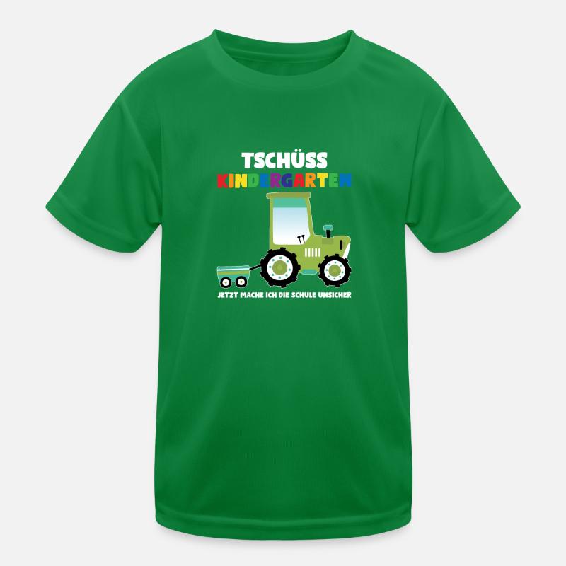 Schulkind Traktor Schulbeginn Geschenk Kinder Funktions-T-Shirt
