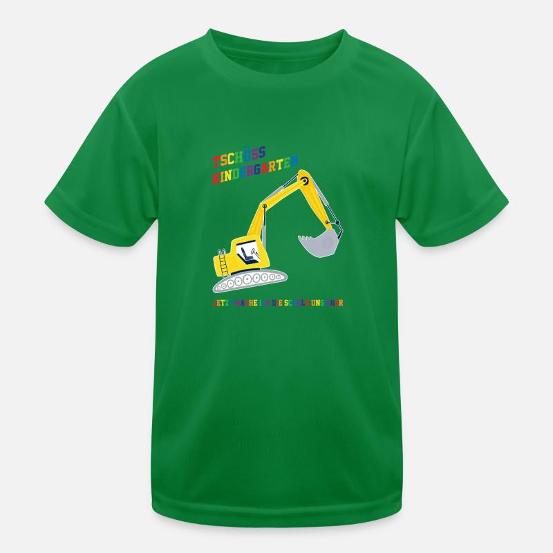 Schulkind Bagger Schulbeginn Geschenk Kinder Funktions-T-Shirt