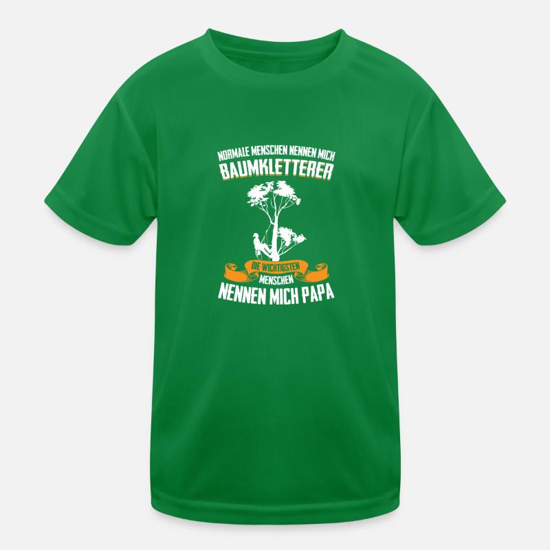 Baumpfleger Papa Baumkletter Geschenk Kinder Funktions-T-Shirt