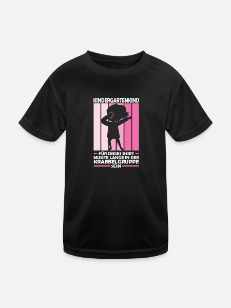 Kindergarten Dabbing Kita-Start Geschenk - Kinder Funktions-T-Shirt - Schwarz - Vorne