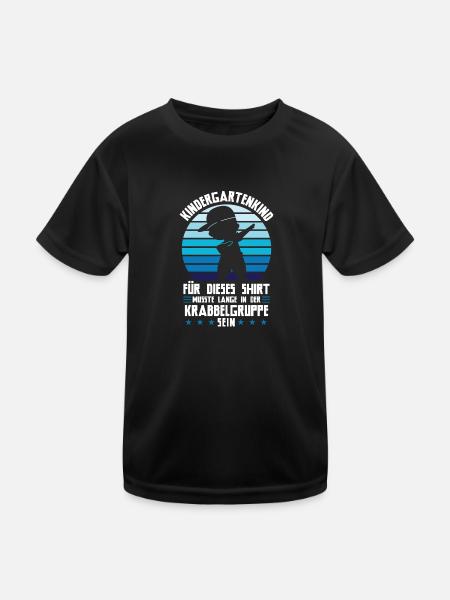 Kindergarten Dabbing Kita-Start Geschenk - Kinder Funktions-T-Shirt - Schwarz - Vorne