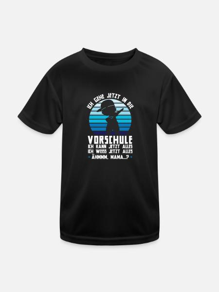 Vorschule Dabbing Vorschüler Geschenk - Kinder Funktions-T-Shirt - Schwarz - Vorne