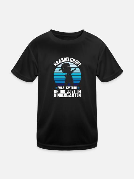 Kindergarten Dabbing Kindergartenanfänger Geschenk - Kinder Funktions-T-Shirt - Schwarz - Vorne