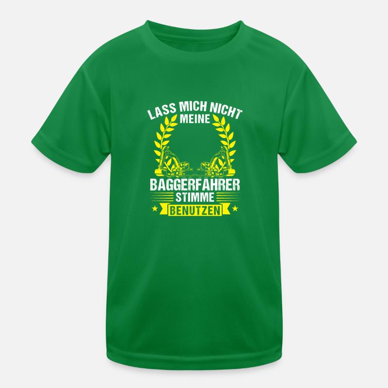 Baggerfahrer Beruf Bauarbeiter Geschenk Kinder Funktions-T-Shirt