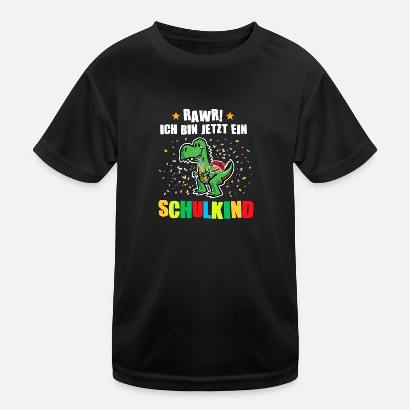 Schulkind Dino Schulstart Geschenk Kinder Funktions-T-Shirt