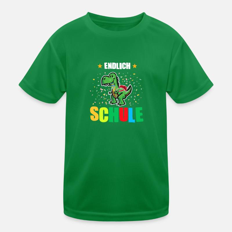Schulkind Dino Schulbeginn Geschenk Kinder Funktions-T-Shirt