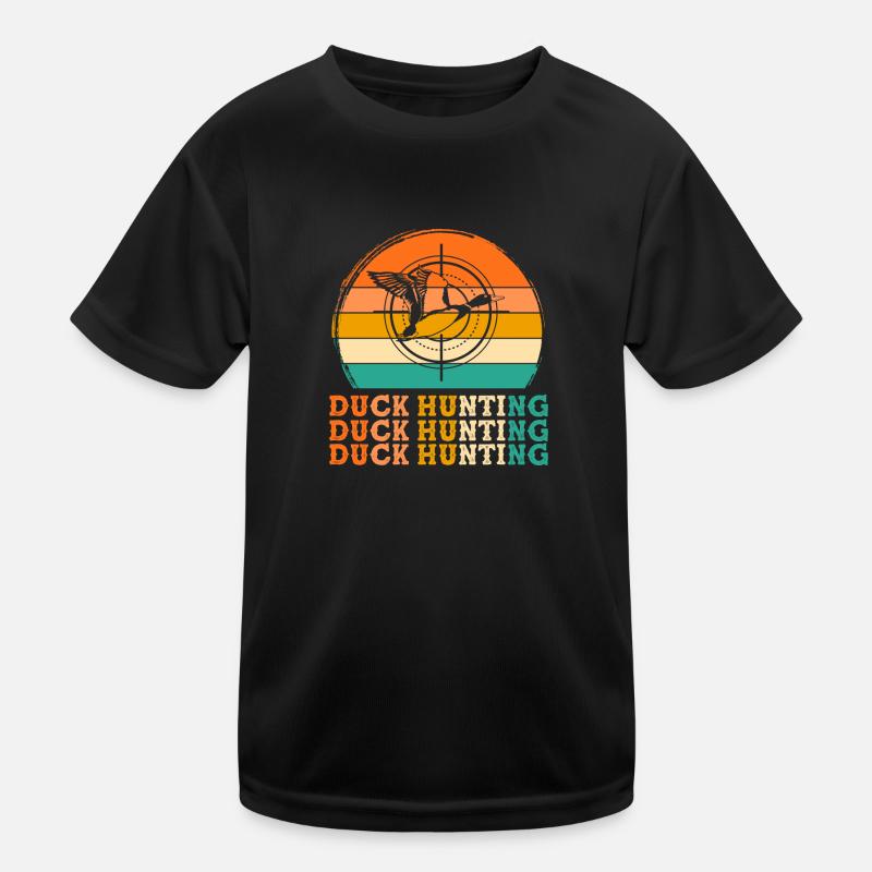 Entenjäger Retro-Design Entenjäger Geschenk Kinder Funktions-T-Shirt
