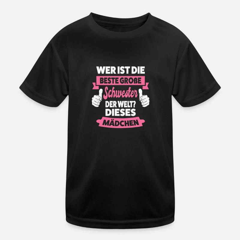 Große Schwester Familie Grosse Schwester Geschenk Kinder Funktions-T-Shirt