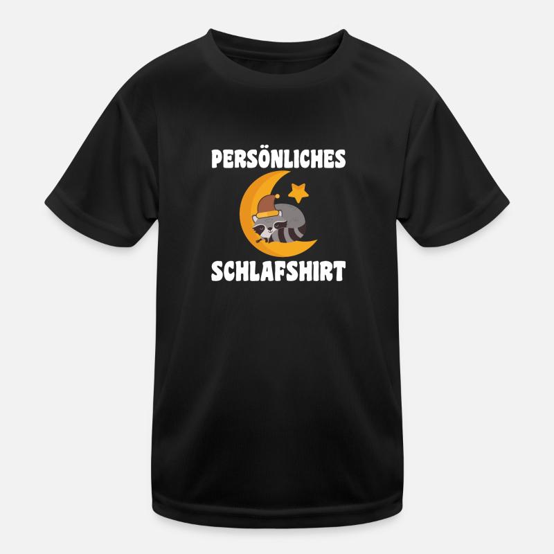 Schlafanzug Waschbär Waschbären Geschenk Kinder Funktions-T-Shirt