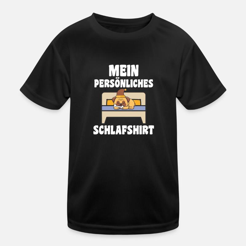 Schlafanzug Mops Pyjama Geschenk Kinder Funktions-T-Shirt