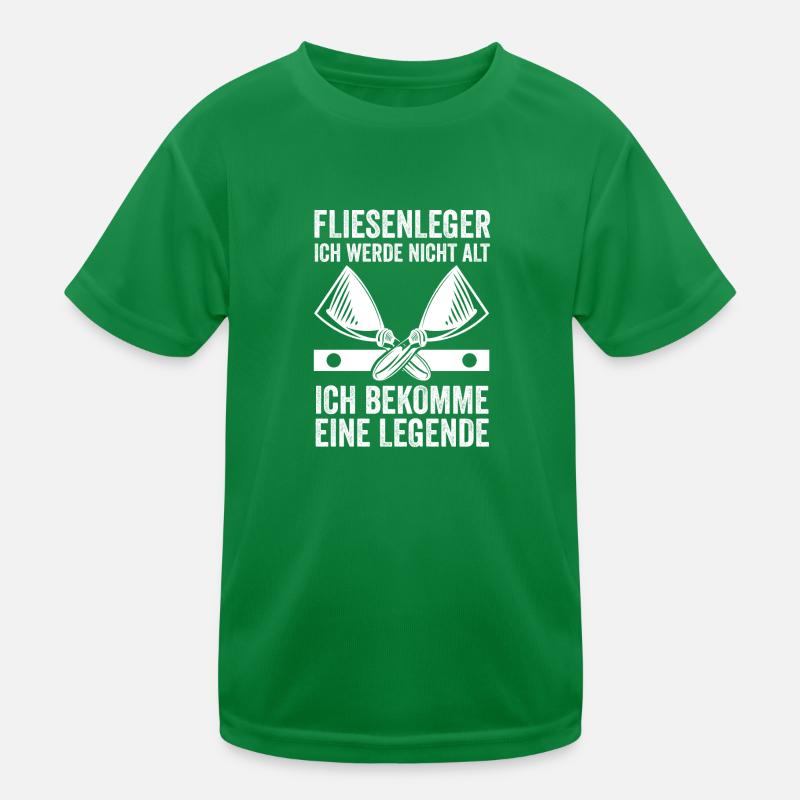 Fliesenleger Beruf Plattenleger Geschenk Kinder Funktions-T-Shirt