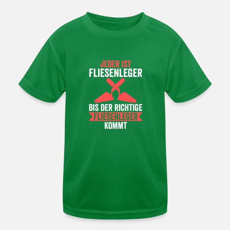 Fliesenleger Beruf Plattenleger Geschenk Kinder Funktions-T-Shirt