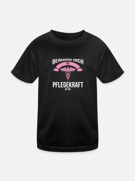 Pflegekraft Beruf Krankenpflege Geschenk - Kinder Funktions-T-Shirt - Schwarz - Vorne