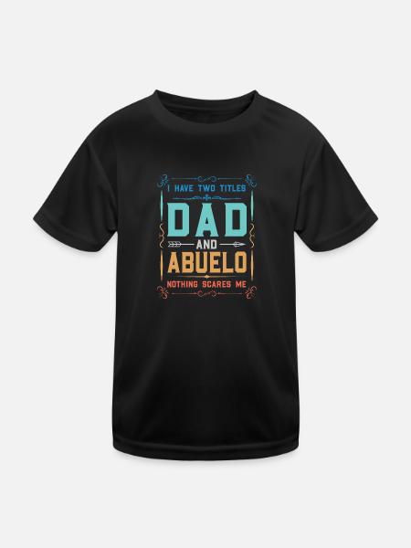 abuelo Vatertag abuelo Geschenk - Kinder Funktions-T-Shirt - Schwarz - Vorne