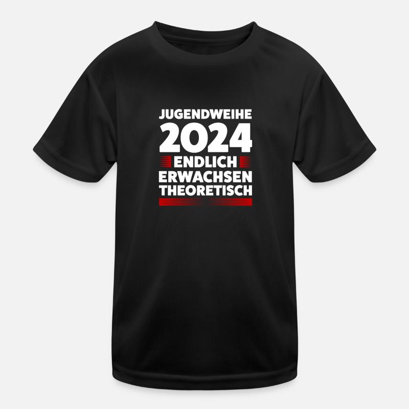 Jugendweihe 2024 Jugend Konfirmation Geschenk Kinder Funktions-T-Shirt