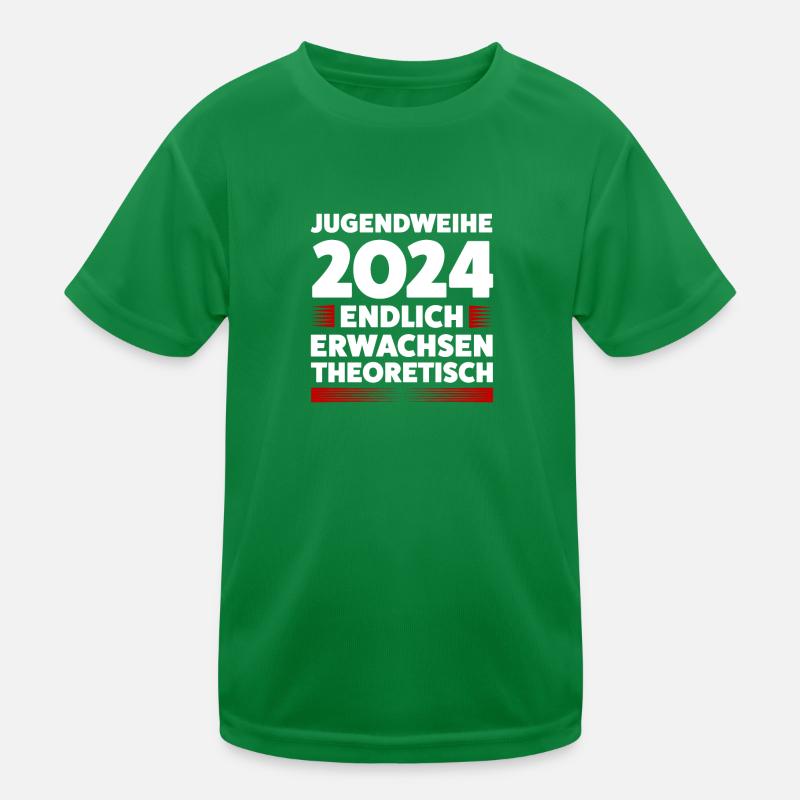Jugendweihe 2024 Jugend Konfirmation Geschenk Kinder Funktions-T-Shirt