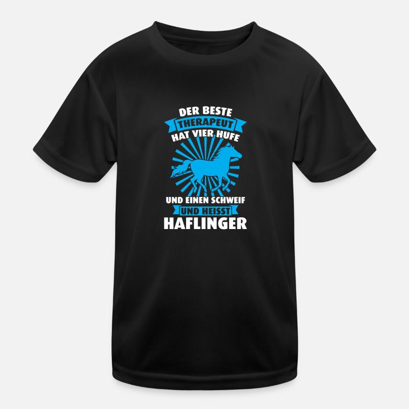 Haflinger Pferd Reiter Geschenk Kinder Funktions-T-Shirt