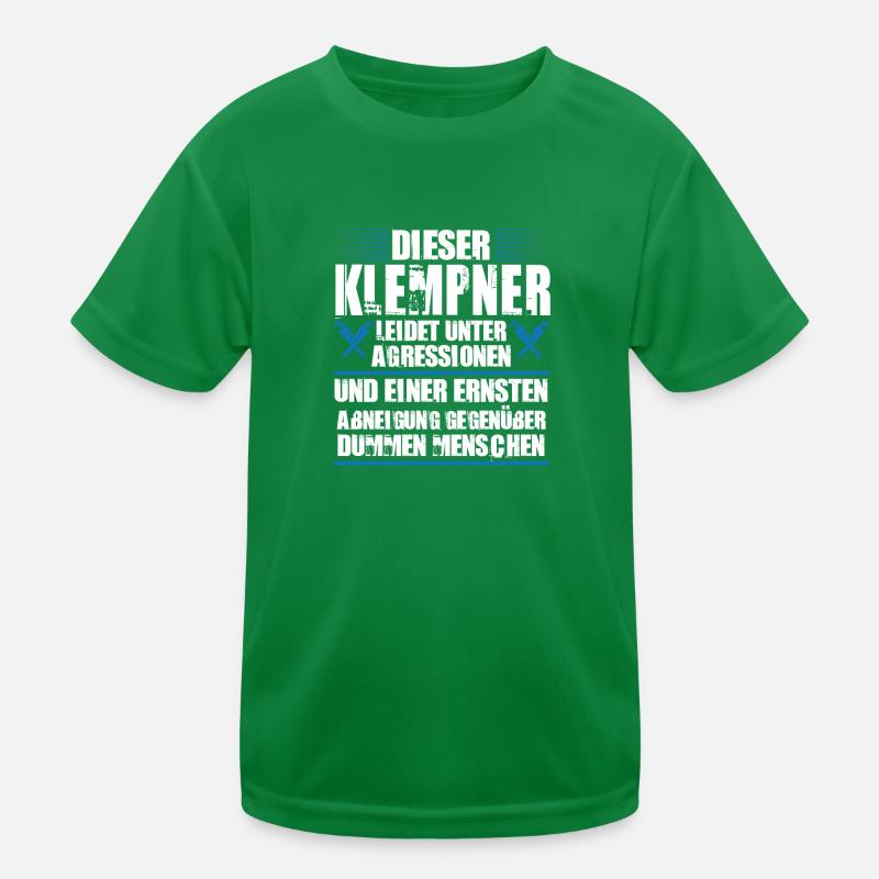 Klempner Beruf Sanitär Geschenk Kinder Funktions-T-Shirt