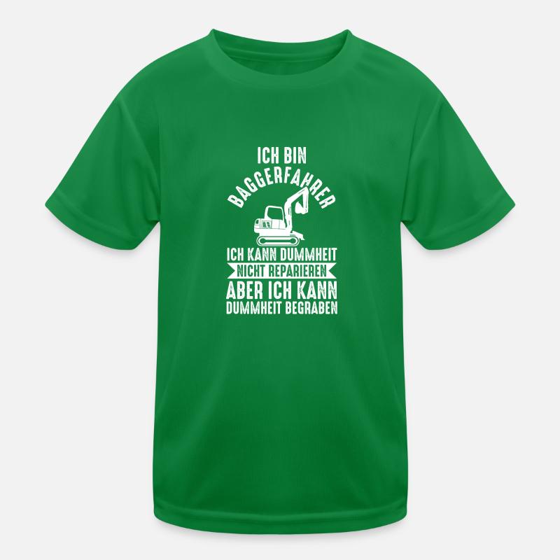 Bagger Fahrer Baggerfahrer Geschenk Kinder Funktions-T-Shirt