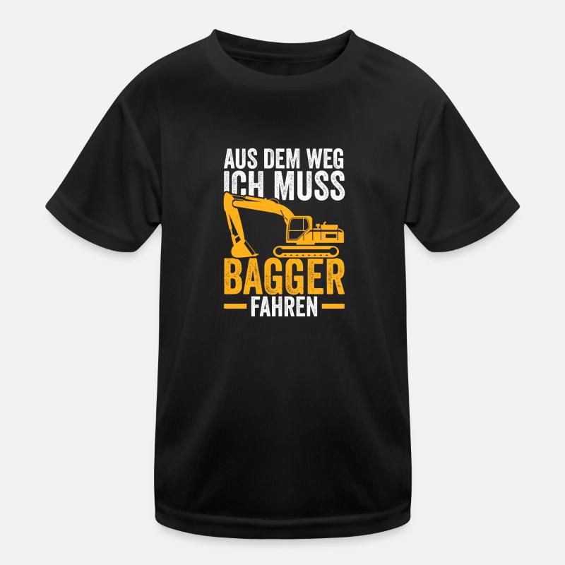 Bagger Fahrer Baggerfahrer Geschenk Kinder Funktions-T-Shirt