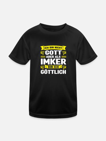 Imker Bienen Imkern Geschenk - Kinder Funktions-T-Shirt - Schwarz - Vorne