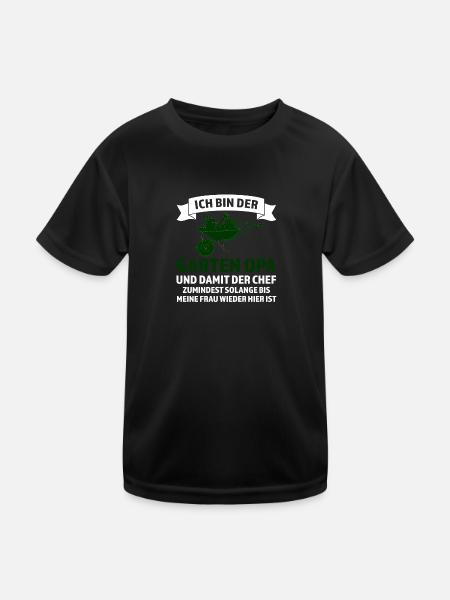 Garten Opa Pflanzen Gärtner Geschenk - Kinder Funktions-T-Shirt - Schwarz - Vorne