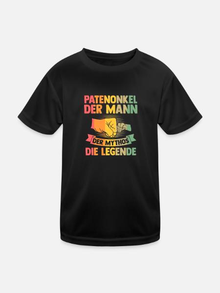 Onkel & Nichte Familie Onkel Geschenk - Kinder Funktions-T-Shirt - Schwarz