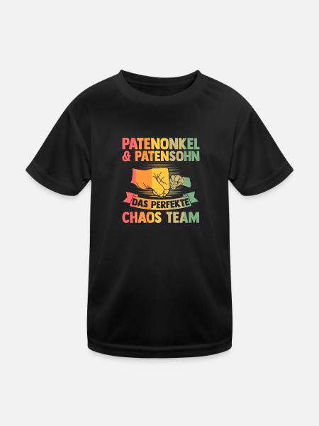 Papa & Stiefvater Familie Papa Geschenk - Kinder Funktions-T-Shirt - Schwarz - Vorne