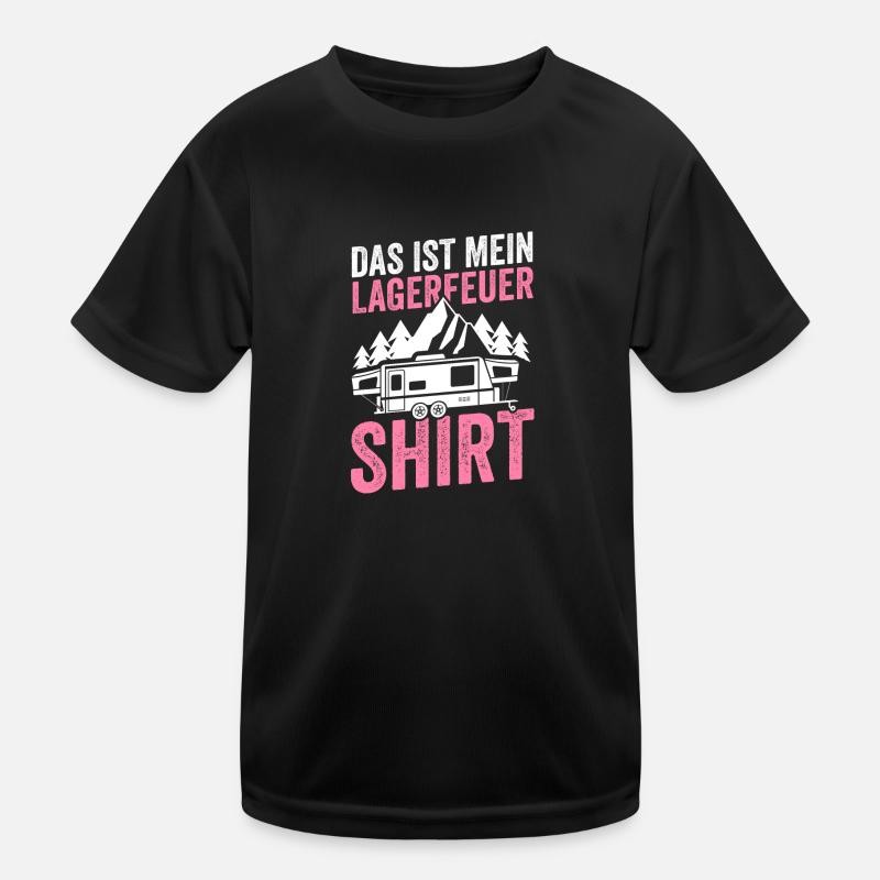 Camping Camper Caravan Geschenk Kinder Funktions-T-Shirt