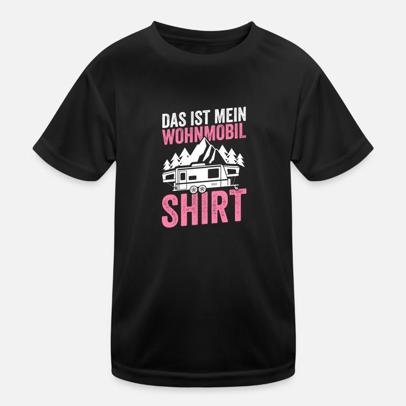 Camping Camper Caravan Geschenk Kinder Funktions-T-Shirt