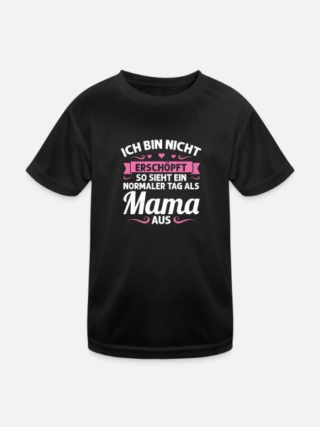 Mutter Mutter Tag Mama Geschenk - Kinder Funktions-T-Shirt - Schwarz - Vorne