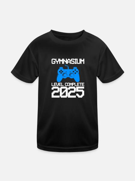 Gymnasium Ausbildung Gymnasium beendet Geschenk - Kinder Funktions-T-Shirt - Schwarz - Vorne