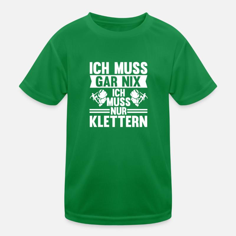 Berge Klettern Kletter Geschenk Kinder Funktions-T-Shirt