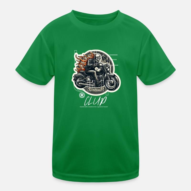 Motorrad clup Kinder Funktions-T-Shirt
